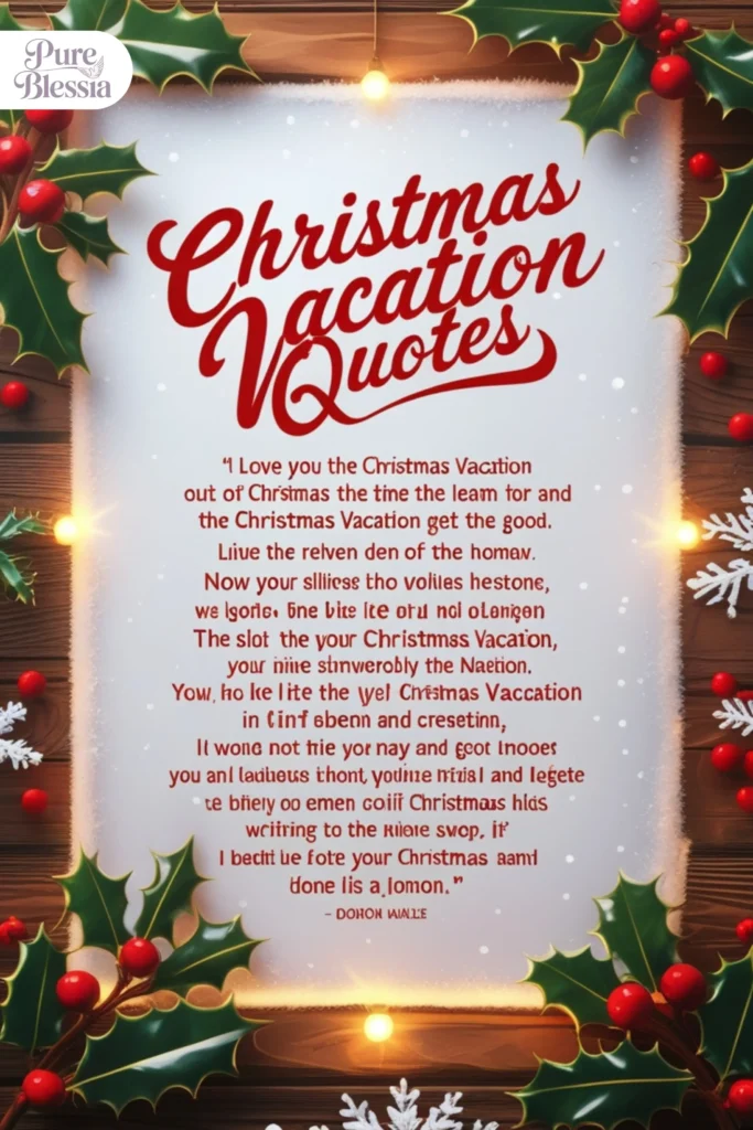Heartwarming Christmas Vacation Quotes
