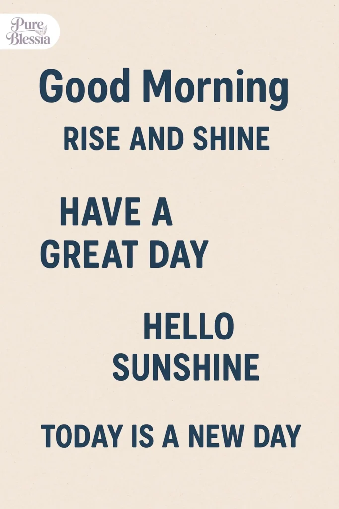 Short American Good Morning Captions