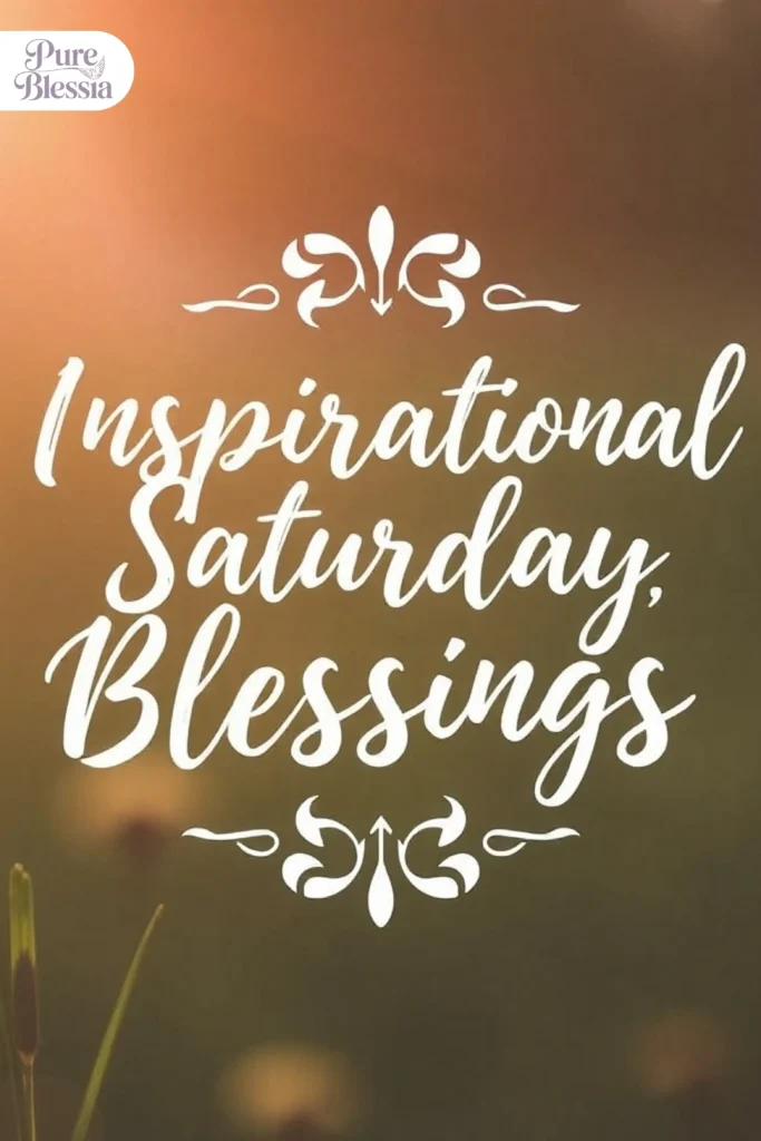 Inspirational Saturday Blessings