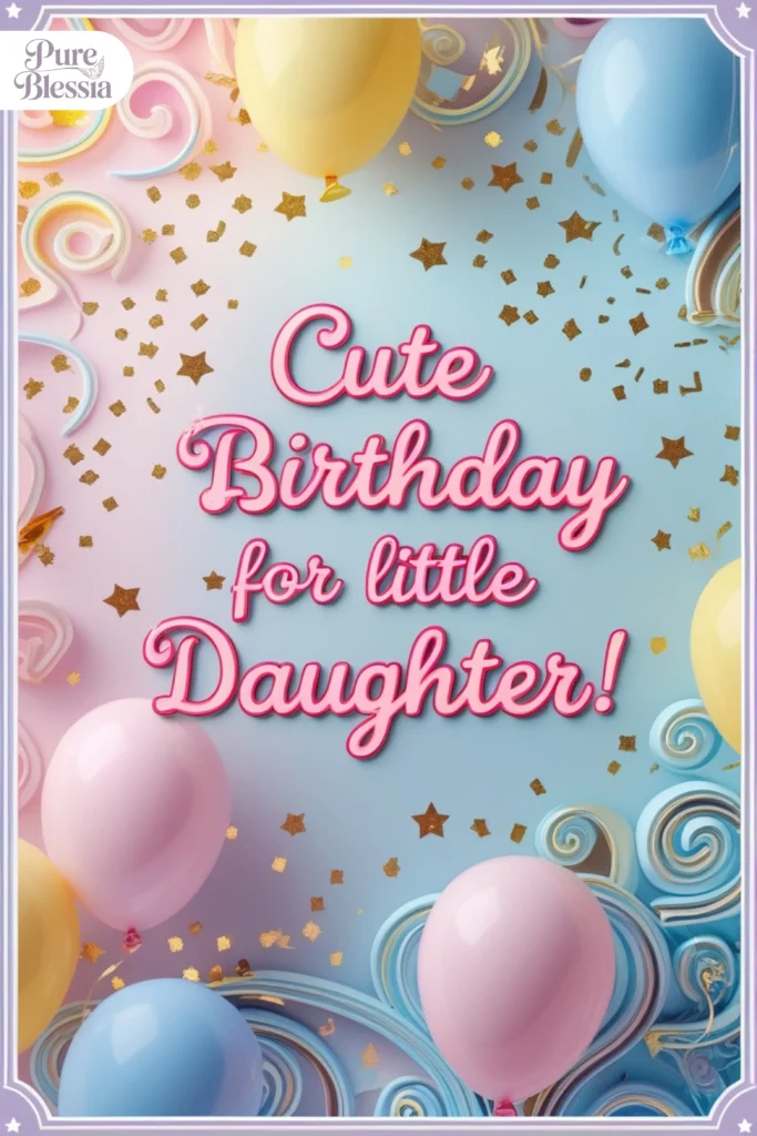 Cute Birthday Wishes for Little Daughter