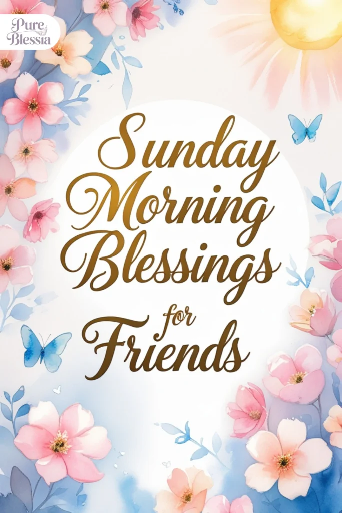 Sunday Morning Blessings for Friends