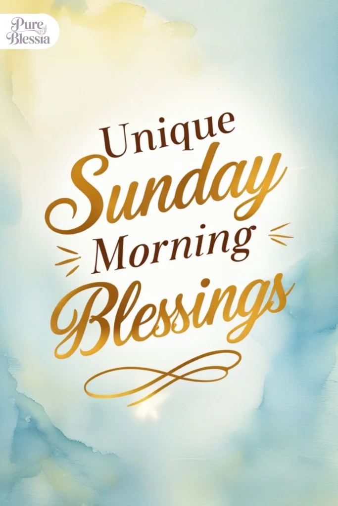 Unique Sunday Morning Blessings