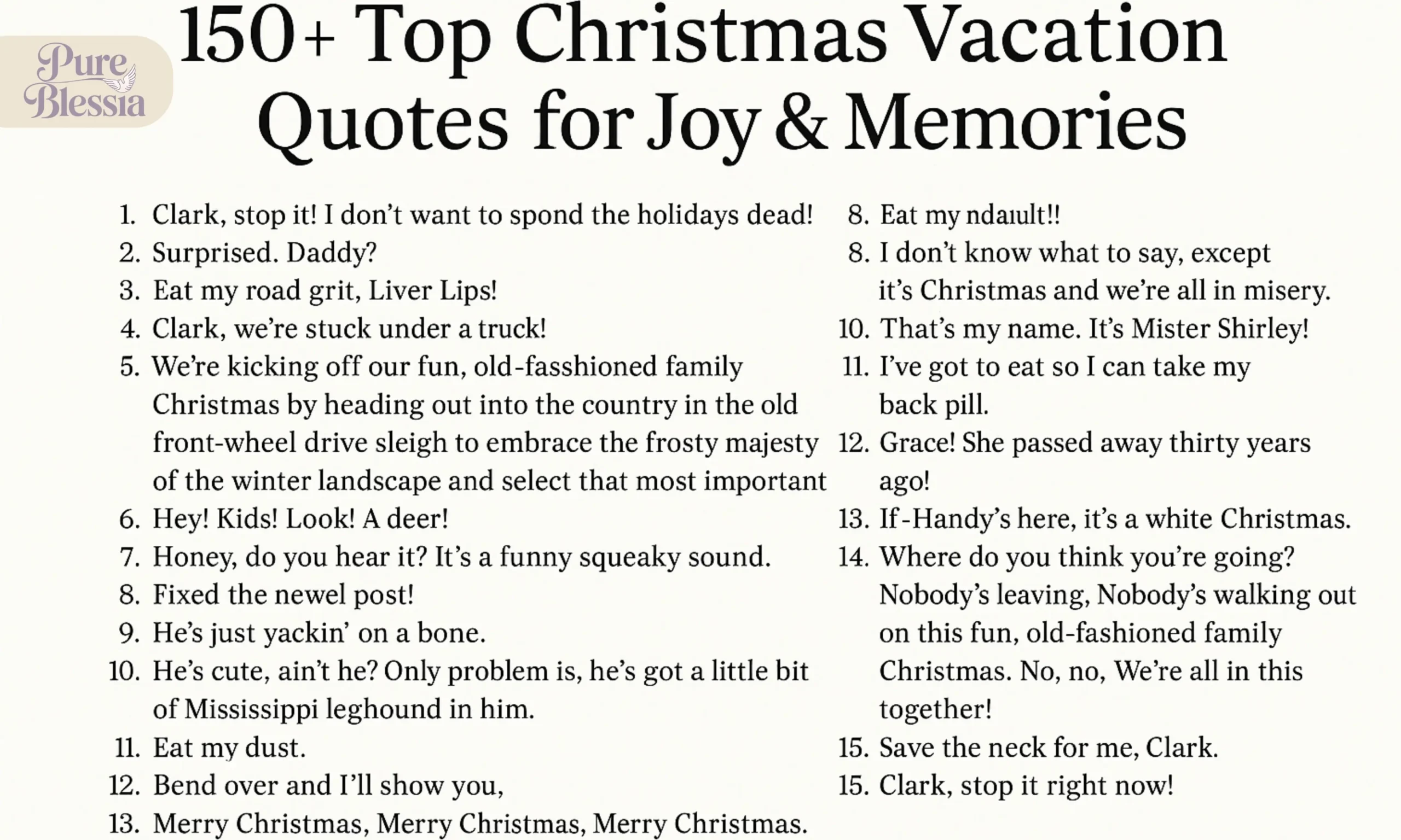 Christmas Vacation Quotes