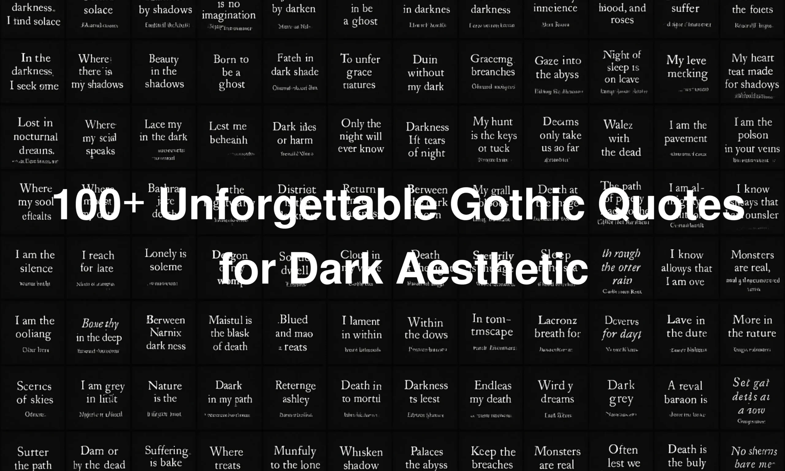 Unforgettable Gothic Quotes