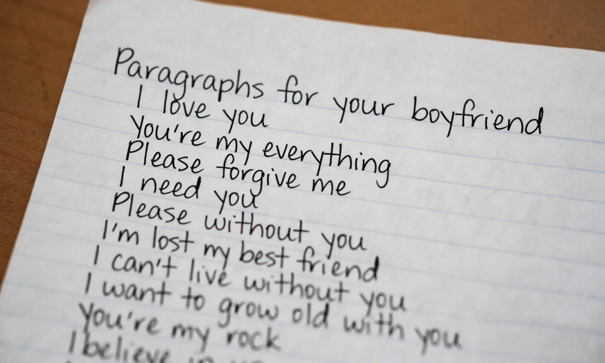paragraphs for your boyfriend