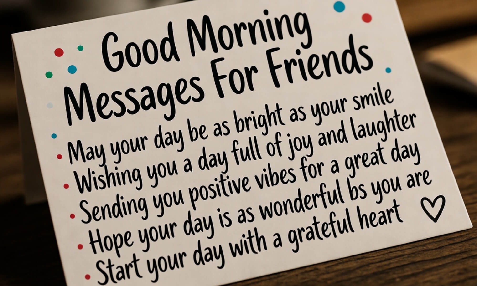 Good Morning Messages For Friends